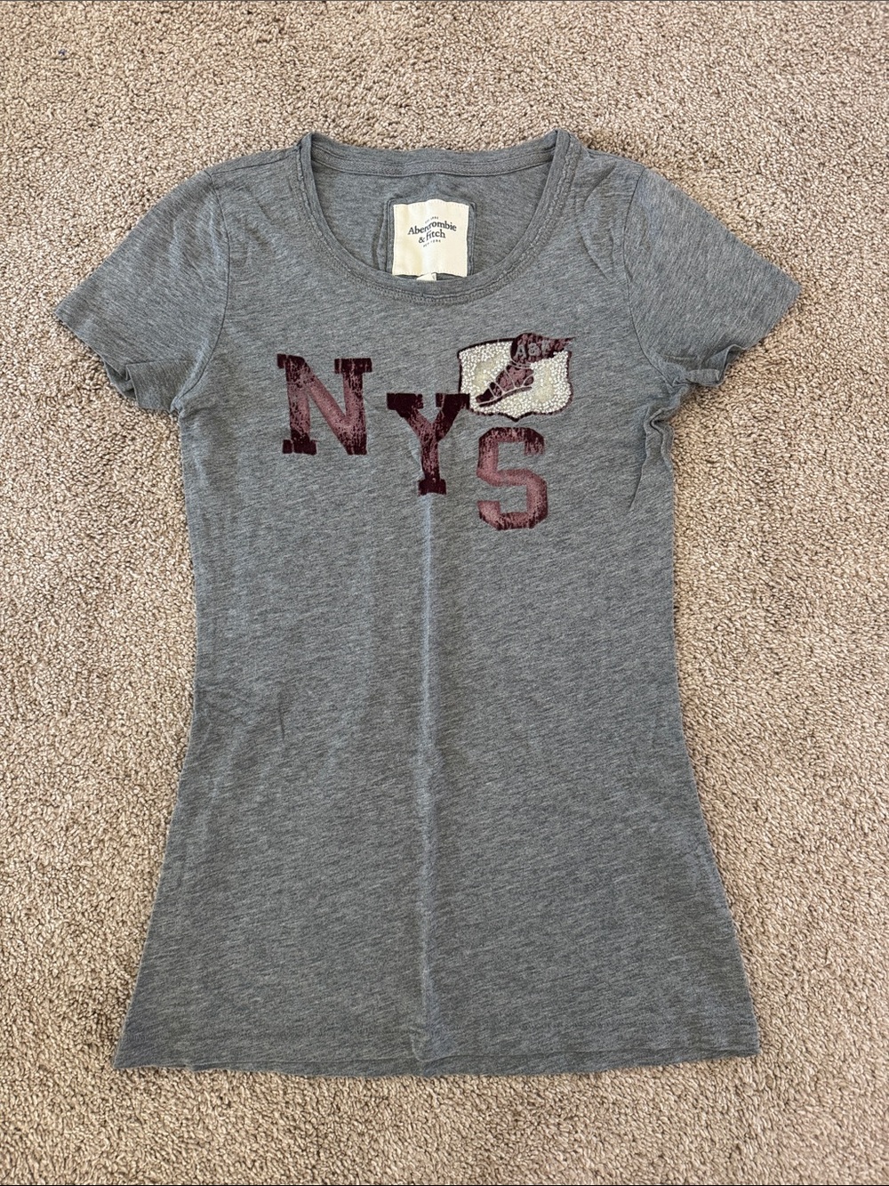 2/$20 Vintage Abercrombie & Fitch Tees, TShirts, Size Small, Gray - Picture 2 of 13